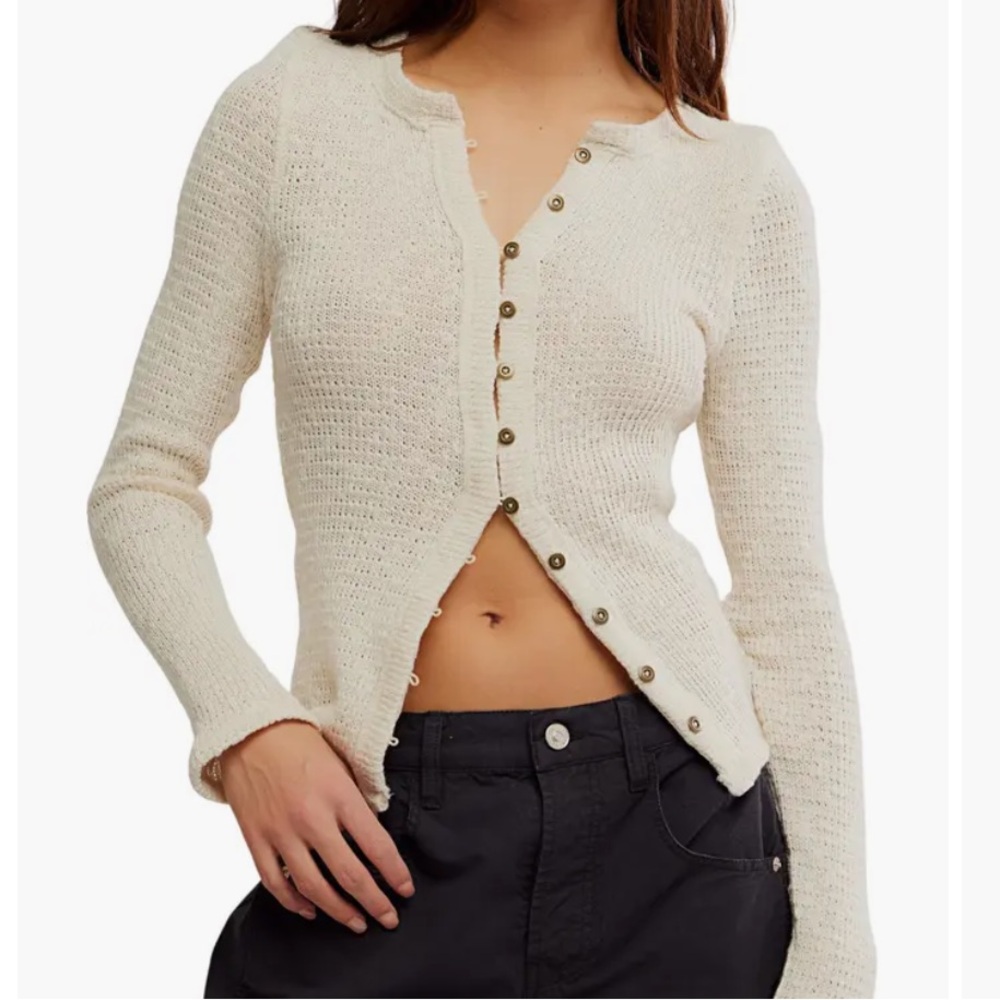 NWOT It's On rib cardigan by We The Free from Free People in size XL